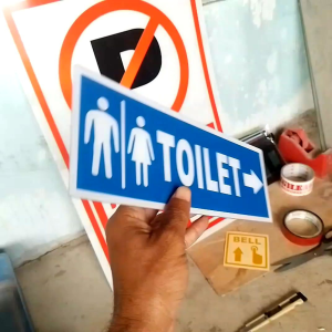 Akrilik Sign Toilet Custom Tanda Kamar Kecil