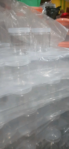 Toples plastik tabung 600 ml / pet / kue kering / toples jar pet / ulir tutup bening / silinder / polos