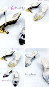 Tazkia sepatu heels wanita transparan hak lancip 5cm kekinian / sandal pesta kaca bening terbaru