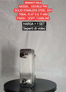 PIN GLASS DOFF PEN BAUT KACA BRAKET JEPIT STAINLESS STEEL 304