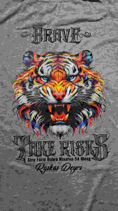 Kaos Atasan Oblong Pria Lengan Pendek & Sablon BRAVE