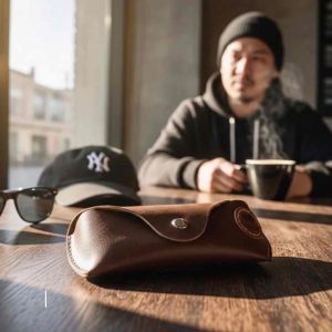 ซองใส่แว่นหนังแท้ Lucky 8 Leather ผลิตจากหนังแท้คุณภาพสูง ผ่านการตัดเย็บด้วยมือทุกขั้นตอน