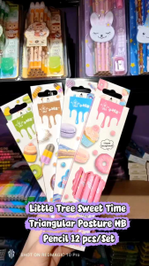 Little Tree Sweet Time Triangular Rod HB Pencil 12 pcs/Set for Kindergarten Primary Students School