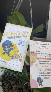 Combo 20 thiệp Thôi nôi thiệp sinh nhật bé trai cool boy