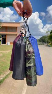 เปลสนาม เปลผ้าร่ม เปลทหาร เปลนอน ไซส์ XXL (สีพื้น) ผ้าร่ม 2 ชั้น น้ําหนักเบา พกพาสะดวก พับเก็บง่าย มีถุงผ้าใส่