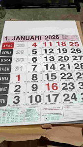 Kalender Dinding 2026 - Kalender Besar 2026 - Kalender Jumbo 2026