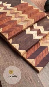 เขียงลายซิกแซกไม้แท้ เขียงไม้คุณภาพ Handmade - Zigwood: Solid Wood Zigzag Cutting Board Handcrafted Made in Thailand