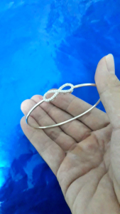 Gelang Bangle Pipa Infinity Mata (Perak 925)