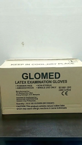 10Bxs Glomed Latex Gloves Extra Large Large Meduim Small Extra Smal