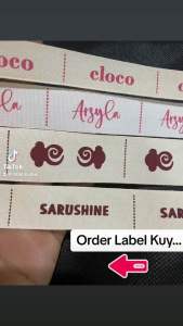 ( 150 pcs ) Label hijab / Label baju  15 cm