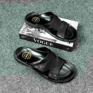 Sandal Pria Kulit Asli Seri Italy Tapak Karet Tebal Anti Slip