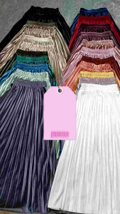 NADINE - Rok Plisket Velvet Beludru Midi & Panjang Polos Premium Import Murah