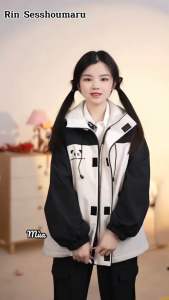 Áo khoác Panda Haku đi học dáng rộng chống nắng