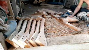 Gagang lempak kayu mahoni dan kamelina panjang 85 cm