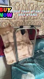 Heavy duty Folding Metal stand tray bar stand