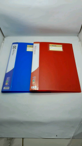Map Clear Holder 20 Pocket Jenia / Album Plastik Tebal Isi 20 Lembar Warna Merah Biru