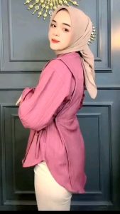 Kemeja Naura Tali Samping Atasan Wanita: Desain Elegan & Bahan Nyaman