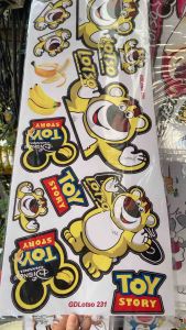 Bộ tem gấu LOTSO chuối màu vàng mỗi tờ ngang 30cm dài 70cm hàng nhập Thái Lan chất lượng cao màu sắc bền và đẹp dành trang trí cho tất cả các loại xe giá bán cực tốt bán lẻ như bán sỉ