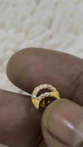 Dasmitha double cresent design mukuthi 5mm x 9mm nose pin