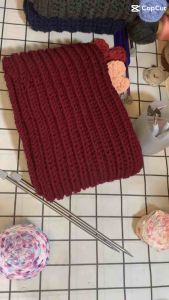 Khăn len quàng cổ handmade đan cốt Cotton Love – Sheepy Corner