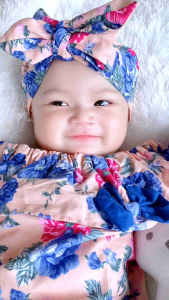 Sabrina Romper Baby Size 3-12 Bulan ( Free Bando) | Jumper Bayi Perempuan