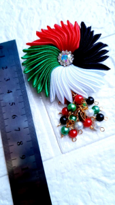 Bros Plestina Ubur-Ubur Satin Lebar 6.5cm & Panjang Bros 9.5cm