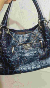 Preloved Christian Italy Hobo Blue BagGenuine Leather Bag