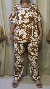 2XL TO 5XL HERLYN TERNO PAJAMA ROUND NECK WITH 2 SIDE POCKET WOMENSWEAR