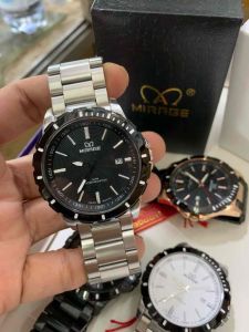 Jam Tangan Pria Dan Wanita Mirage 8549 Original Stainless Steel Tahan Air Tahan Karat Tanggal Aktif Model Sporty Analog