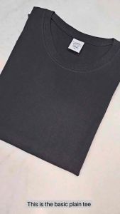 [Ready Stock] Men Plain T-shirt Short Sleeve 200g