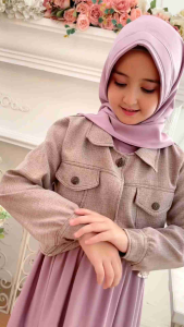 BOLERO SET DRESS KUTUNG CASUAL CANTIK MAURINE by LABELLA PLAIN POLOS