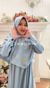 LIGHT BLUE BOLERO SET DRESS KUTUNG CASUAL CANTIK MAURINE by LABELLA PLAIN POLOS BIRU PINK UNGU