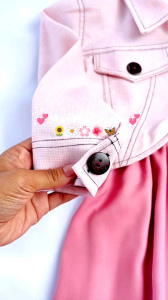 PINK BOLERO SET DRESS KUTUNG CASUAL CANTIK MAURINE by LABELLA PLAIN POLOS