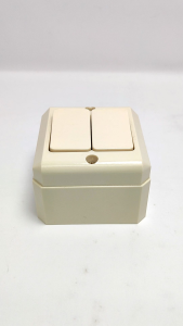 saklar Broco New Gee Double OB 16220/saklar Seri OB Outbow/OB Tempel Broco Saklar Engkel cream broco