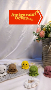 keyring ganci crochet rajut amigurumi octopus
