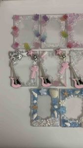 Kpop Ins style photocard acrylic shell card brick DIY transparent photocard protection photocard holder photo frame acrylic photocard holder 卡砖 滴胶卡砖 UV胶卡砖 小卡卡砖 贝壳卡砖 小卡保护套 保护壳 DIY卡砖