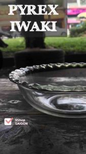 [PYREX - IWAKI] 01 Tô Thuỷ Tinh Chịu Sốc Nhiệt Đế Bầu [Hàng Trưng Bày]
