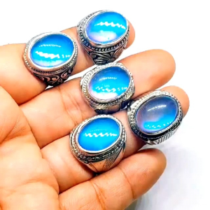 Batu Cincin Kalimaya Jarong Full Menyala Dimensi Batu 18x13 Mewah