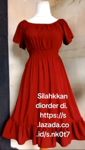 DRESS SIREN RAFLE DRESS MIDI WANITA DEWASA