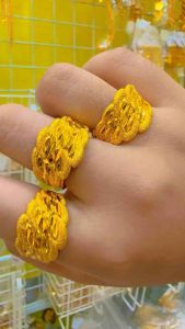 Cincin emas Bangkok cop 916 saduran 24k Gold Plated ring