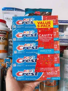 5 tuýp Kem đánh răng Crest Kids Cavity Protection 130g của Mỹ.
