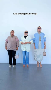 Jaket Wanita ZUMMA Baseball Oversize Import Pink Biru Jumbo Bigsize XXXL