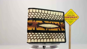 Dompet Kulit Pari & Ular Motif Macan: Desain Elegan & Berkualitas Tinggi