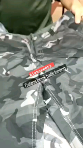 Celana Pendek Loreng Bolak Balik Import & Free Belt