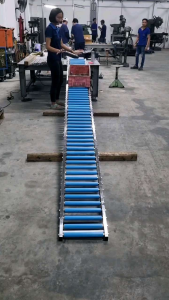 3 มุม พับครึ่ง 1.5+1.5 มุม รางลำเลียงลูกกลิ้งหน้ากว้าง 34ซม