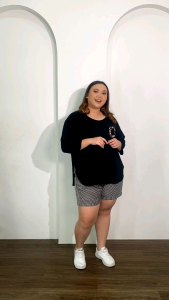 KAOS WANITA JUMBO SUPER JUMBO LENGAN 7/8 COTTON COMBED 30S COTTONRIP ADEM / KAOS WANITA LENGAN 7 PER 8 / KAOS POLOS WANITA ADEM MENYERAP KERINGAT MELAR