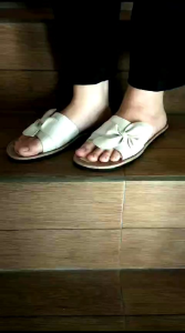 Sandal Kulit Wanita Selop Pita Sandal Papirut Kekinian Flat Anti Licin