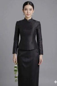 ชุดไทยบรมใหมสี่เส้นเก่าแน่นแน่นทั้งชุด