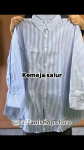 Kemeja Salur Wanita Terbaru & Kekinian