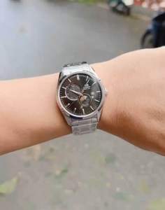 ĐỒNG HỒ NAM CHÍNH HÃNG Orient RN-AK0302B ( RA-AK0307B ) Automatic Sun & Moon Gen 5 Black Dial Silver Stainless Steel